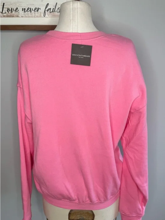 Oversized Barbie Pink Vintage Ski Graphic Sweatshirt - Picture 6 of 7